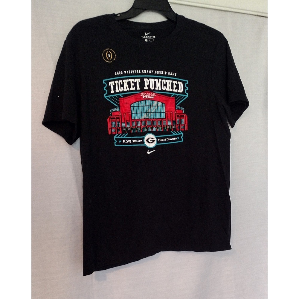 Nike Georgia Bulldogs 2022 National Championship Ticket Punched T-Shirt Men's-L
